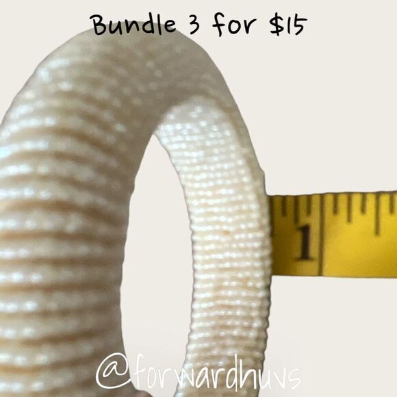 Bundle 3 for $15 Handmade Bangle Bracelet covered in Pill Seed Beads - Picture 6 of 8